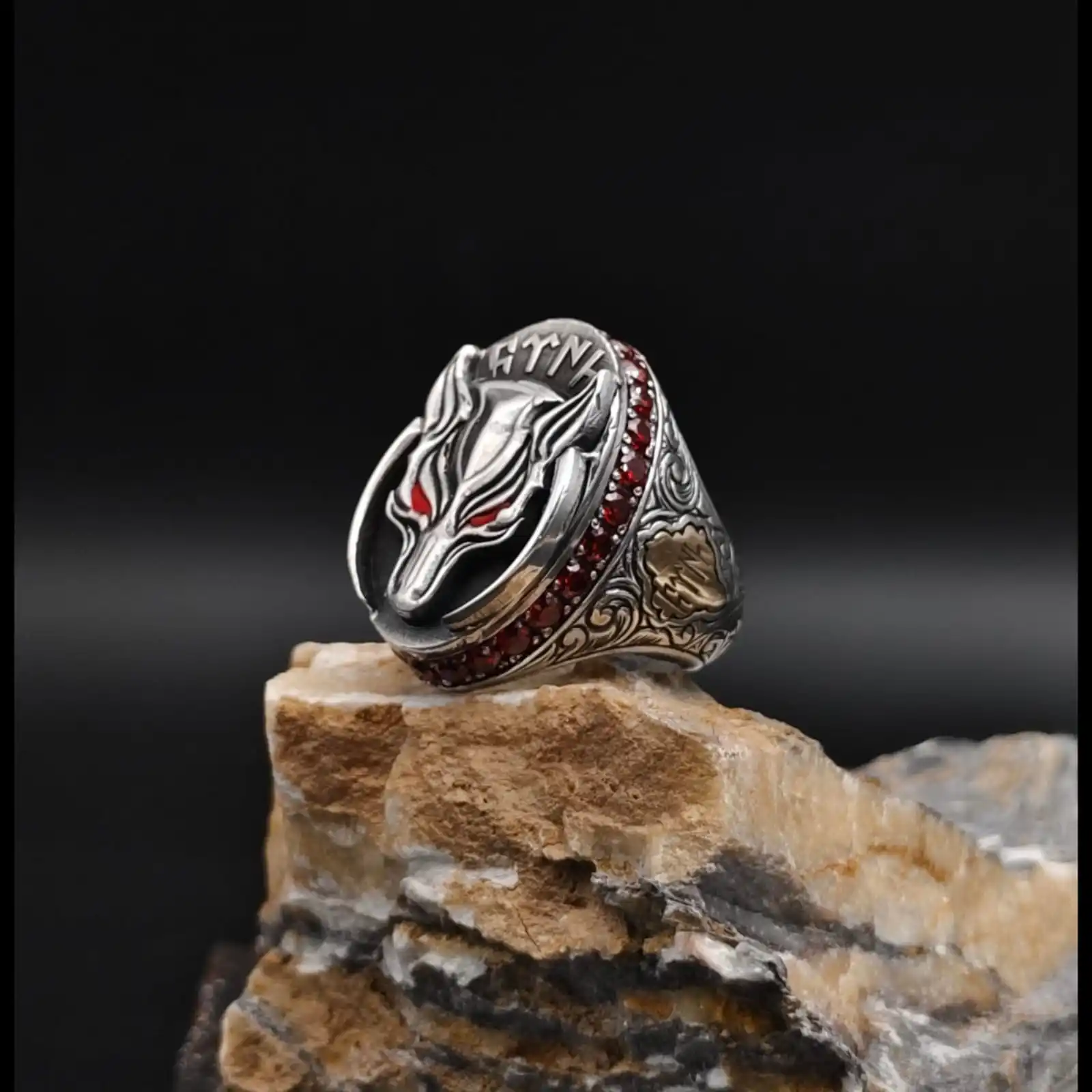 

Wolf Relief Design Silver Ring from Turkey - Men's Jewelry Gift - Handmade Personalized 925K Jewelry