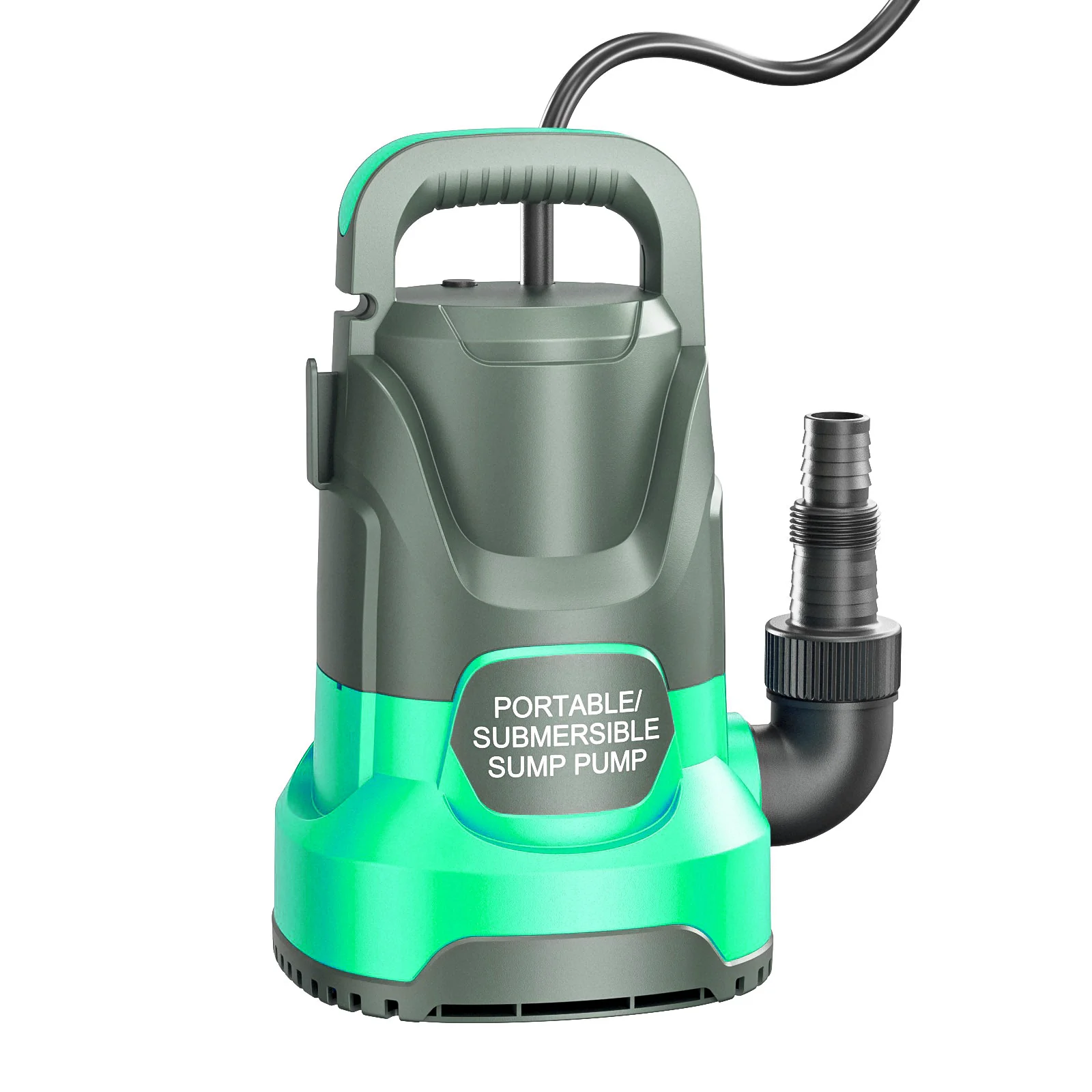 

1HP 4500 GPH отстойный насос, погружной хозяйственный водяной насос, портативный переносной электрический водяной отстойный насос