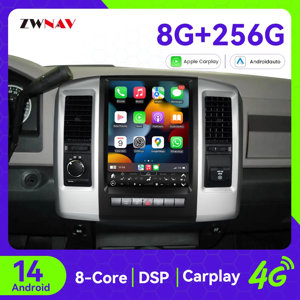 

12,1-дюймовый электрический телескопический плеер с одним Din, автомобильный радиоприемник, камера заднего вида HD для Dodge Ram 2009-2012