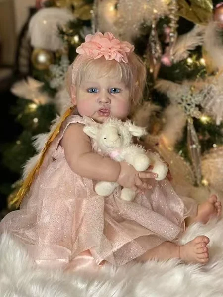 FBBD 66CM Already Painted Finished Doll Reborn Toddler Pippa Huge Baby Size Popular Lifelike Soft Touch 3D Skin Art Doll