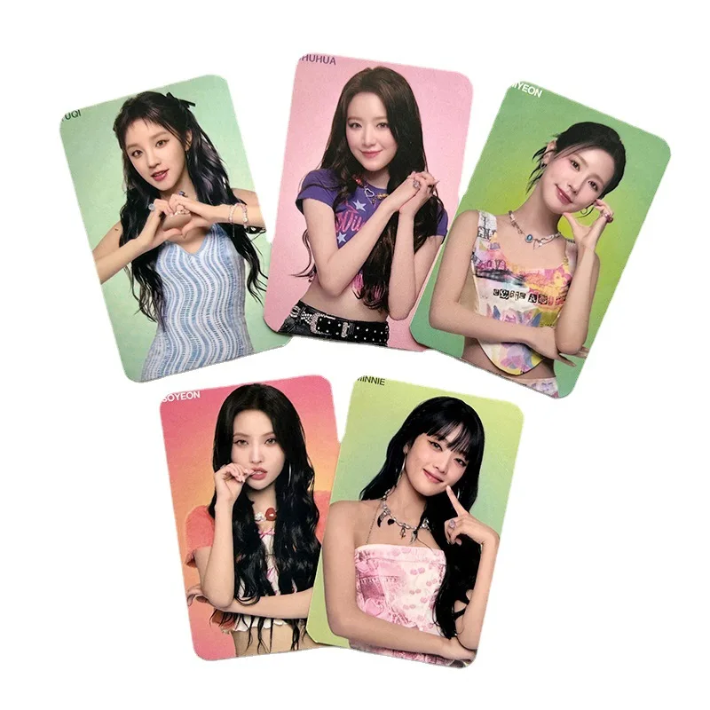 

5Pcs/Set Photocards Kpop (G)I-DLE TAMS Endorsement Postcard YUQI SHUHUA MINNIE Paper LOMO Card Fans Collection Gifts