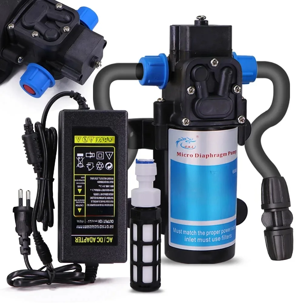 45/60/80/100W Waterdruk Membraan zelfaanzuigende Pomp met 110-240V Voeding Kit Tuinirrigatie Landbouw Watering - afbeelding 2