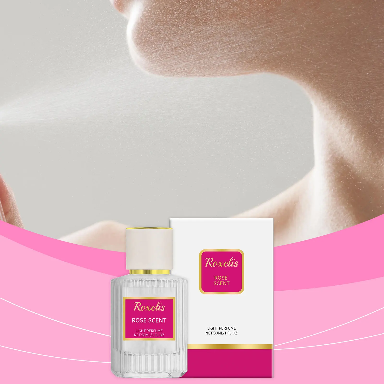 

Roxelis 30 мл духи с ароматом розы, стойкий аромат, элегантные женские подарки, свежее тело, пара, повседневные гламурные цветочные духи для свиданий