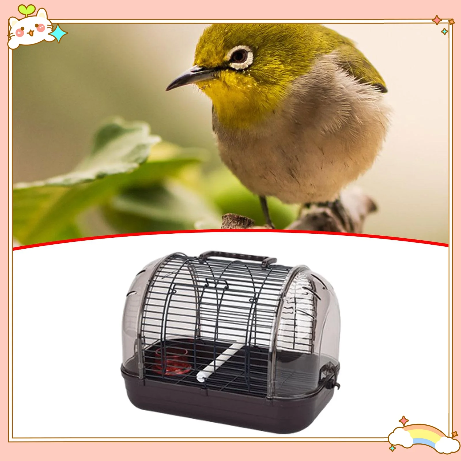 

Клетка для птиц, видимая клетка для попугаев для корелл, канарейки, попугаи, попугая, акриловая клетка для птиц, портативная