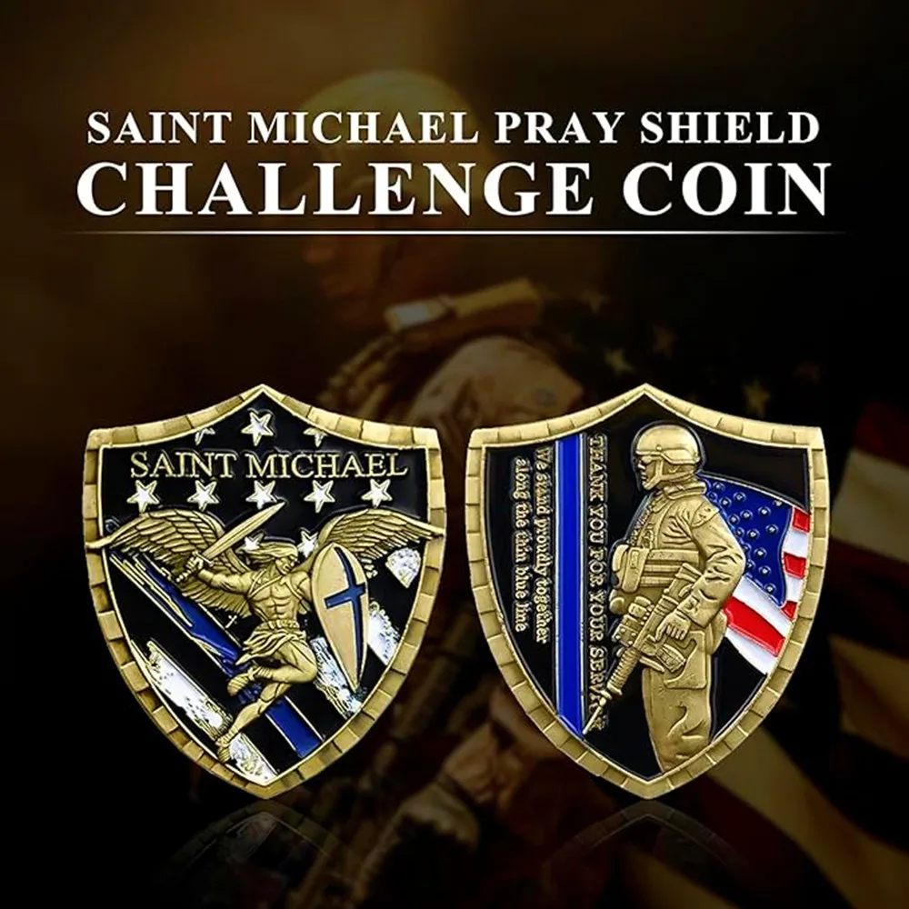 حواف درع شارة معدنية عسكرية أمريكية لتحدي ميدالية الشكل الغريب وحرف العملات المعدنية والديكورات العسكرية القابلة للجمع