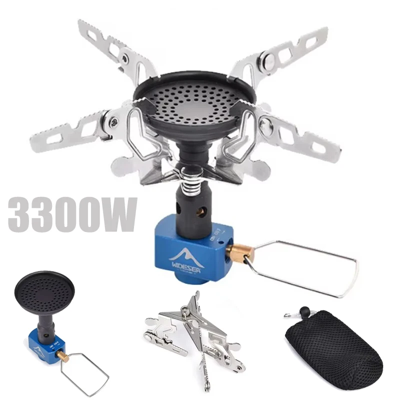 

Портативная газовая горелка для кемпинга 3300 Вт, туристическая плита, снаряжение для выживания, бушкрафт, кухня, модель AAA001