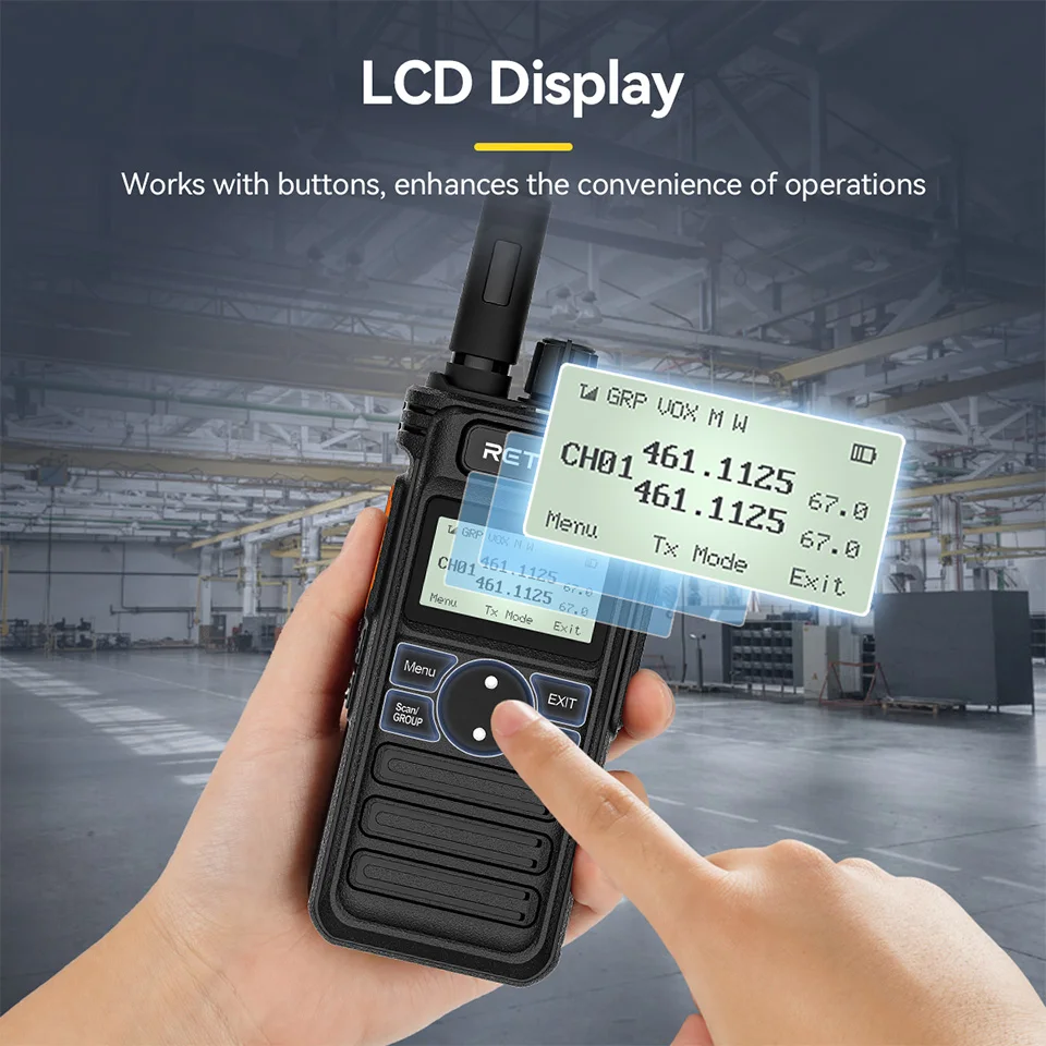 Retevis RT86S Langeafstands Portofoon, Krachtige Walkie Talkie met Gemakkelijk af te Lezen LCD-Scherm, LED-Zaklamp, Type C 2600mAh Oplaadbare Portofoons voor Logistiek (Zwart, 2St Retevis RT86S Langeafstands Portofoon, Krachtige Walkie Talkie met Gemakkelijk af te Lezen LCD-Scherm, LED-Zaklamp, Type C 2600mAh Oplaadbare Portofoons voor Logistiek (Zwart, 2St
