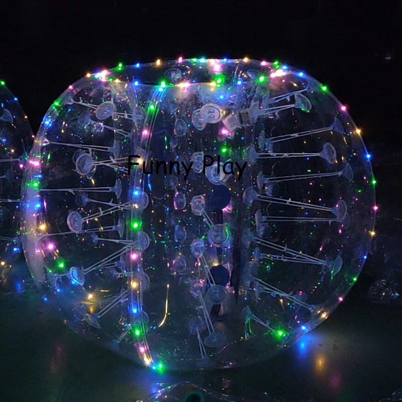 

led Colorful PVC Bubble Soccer Bubble Bumper Ball For Adult inflatable bubble ball bubble soccer ball with light for event game