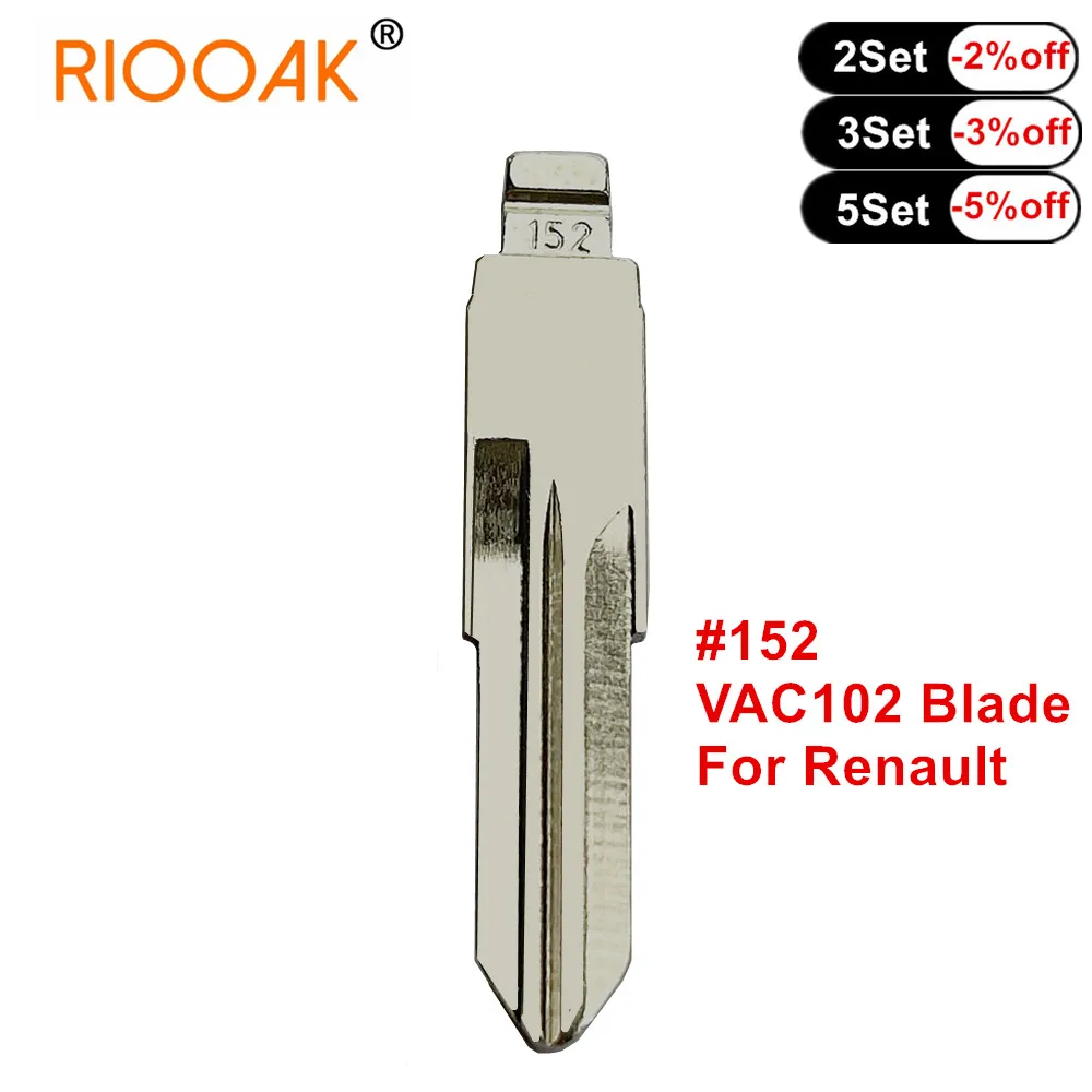 10pcs KD VVDI Xhorse Remote Uncut Flip Blank VAC102 #152 Key Blade For Renault Megan Dacia Clio Duster Replacement part