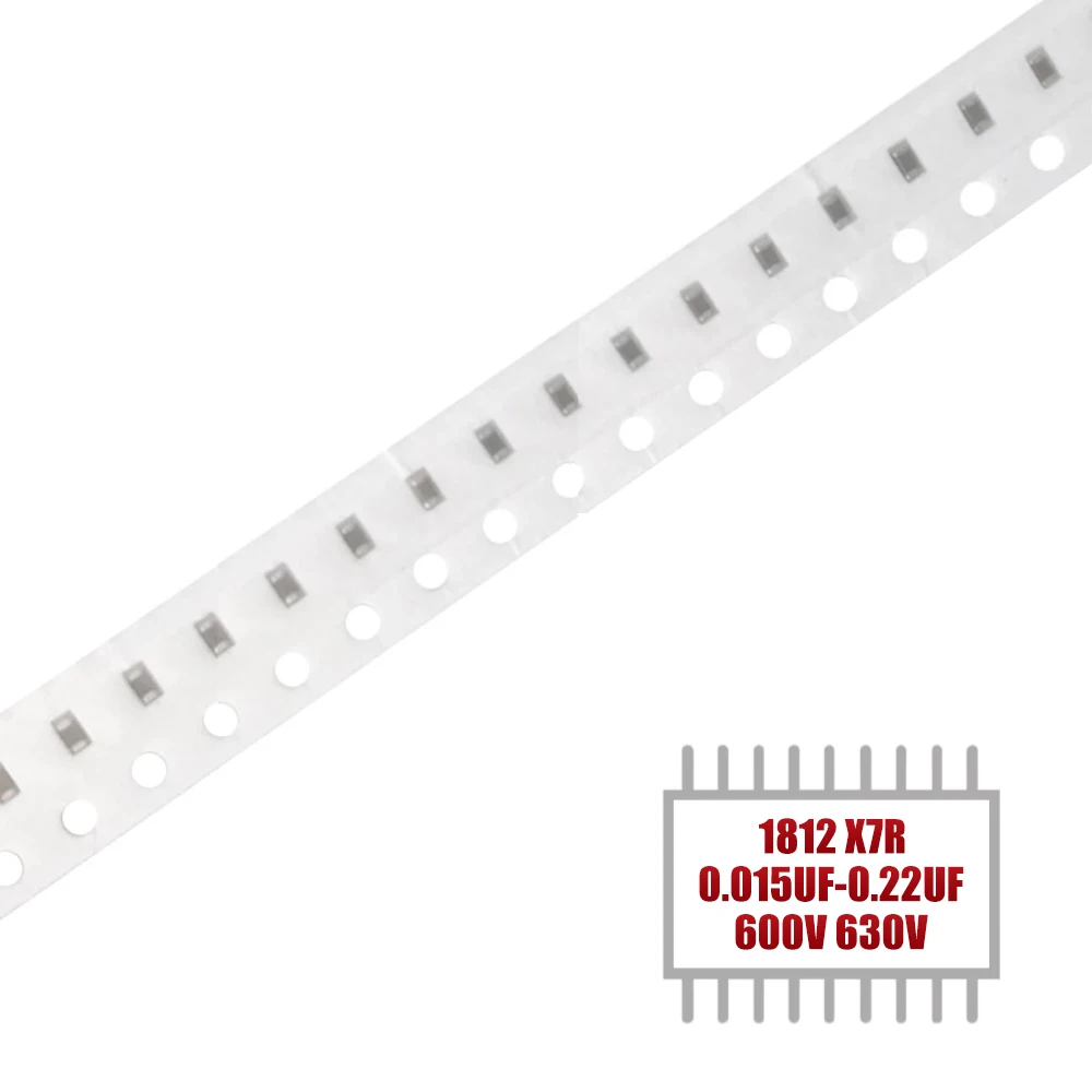 MY GROUP 100PCS 1812 X7R SMD 600V  2200pF~0.047uFMLCC Ceramic Capacitor in Stock