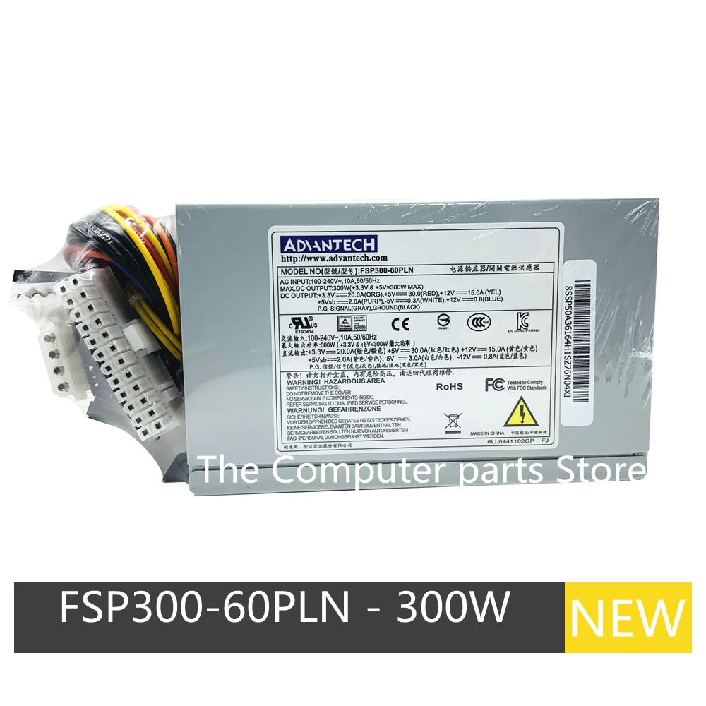 For FSP Advantech PSU FSP300-60PLN 300W Power Supply with 24 pin Connector ATX 12v