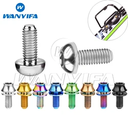 Wanyifa Parafuso de titânio M5x12mm Parafusos para gaiola de garrafa de bicicleta Suporte de água Parafuso fixo