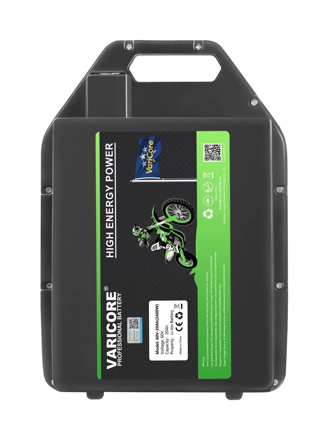 60V 20AH 18650 Lithium-Akku-Pack Wiederaufladbarer Li-Ionen-Akku mit BMS-Schutz für E-Scooter Elektromotorrad Ersatzakku