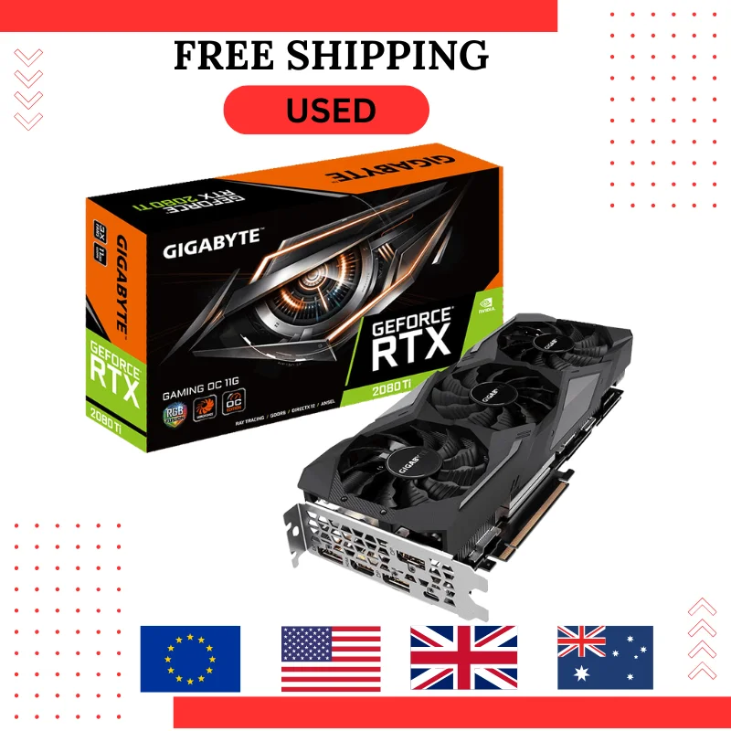 2024 GEBRAUCHT GIGABYTE RTX 2080 TI 11 GB Turbo Edition GDDR6