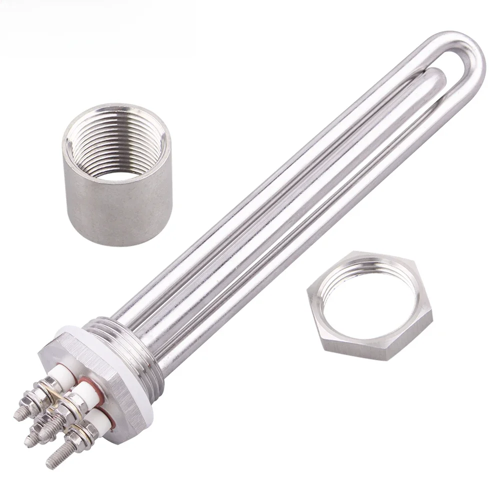 12V Element grzejny zanurzeniowy w wodzie 1 cal BSP DN25 100W 200W 300W 400W 600W elektryczny grzejnik rurowy na energię słoneczną (z akcesoriami) — Zdjęcie 2 z 2