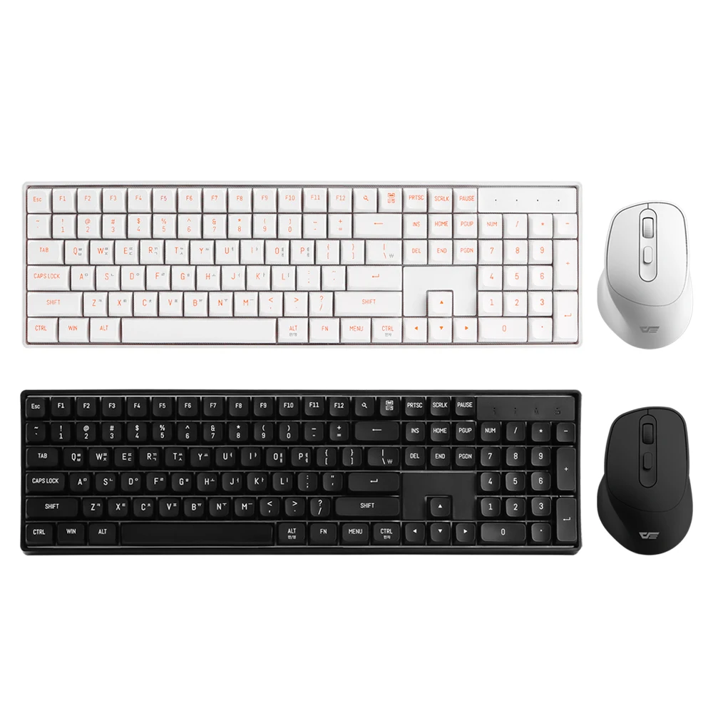 Dky Flash CK104 Wireless Mechanical Keyboard mouse set 106 Key Taxis/Axis 2color