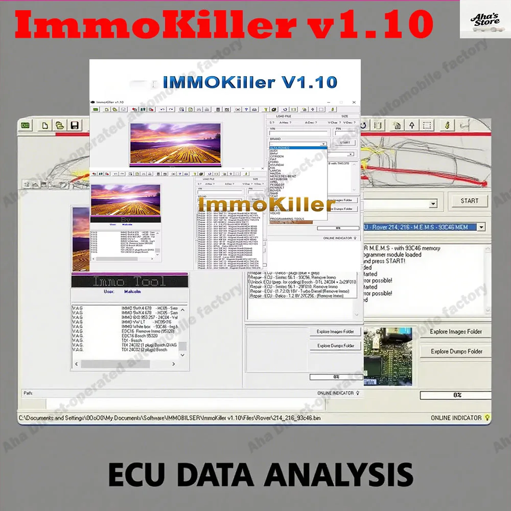 

Hot ImmoKiller V1.10 obd2 scanner IMMO Off Car Repair Software Immo Killer v1.1 ECU Programmer Immo Off Car accessories Software