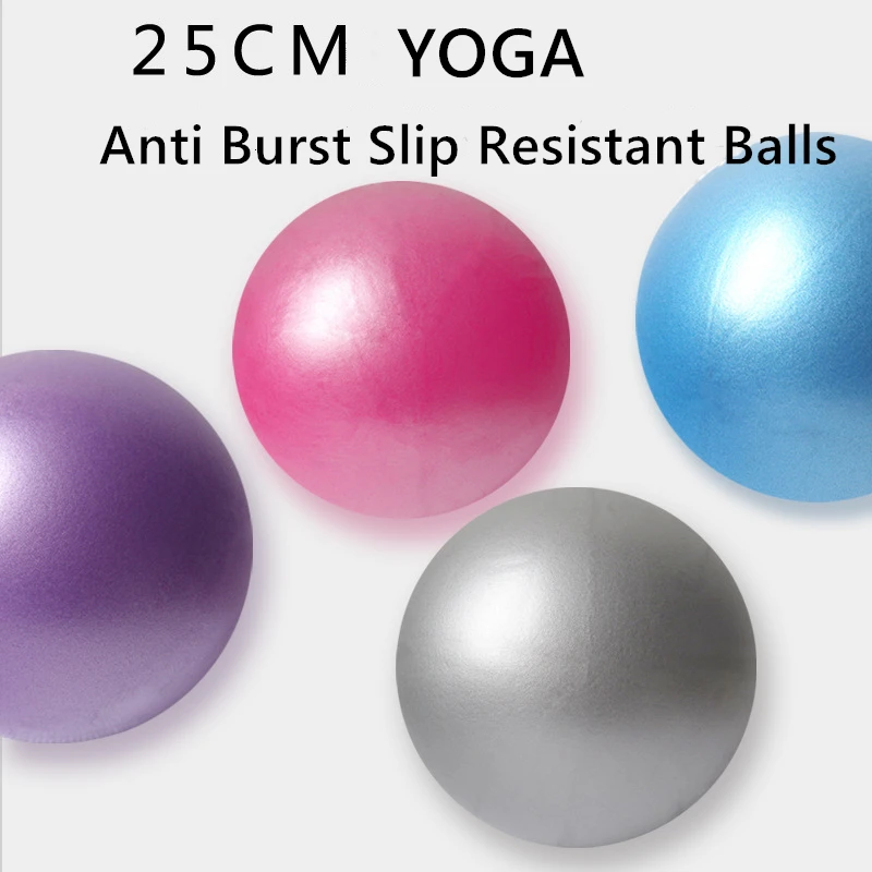 Mini Yoga Balls, Exercise Ball Fitness Ball with 25cm Diameter with Inflatable Tube for Posture, Balance, Yoga, Pilates