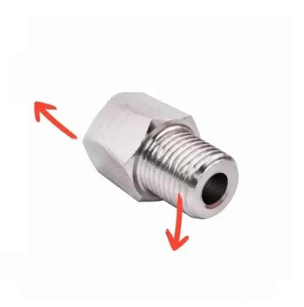 G1/4 "BSP femelle à mâle M10 12 1/8" 1/4 "3/8" BSP NPT bague réducteur hexagonale 304 adaptateur en acier inoxydable haute pression pour manomètre