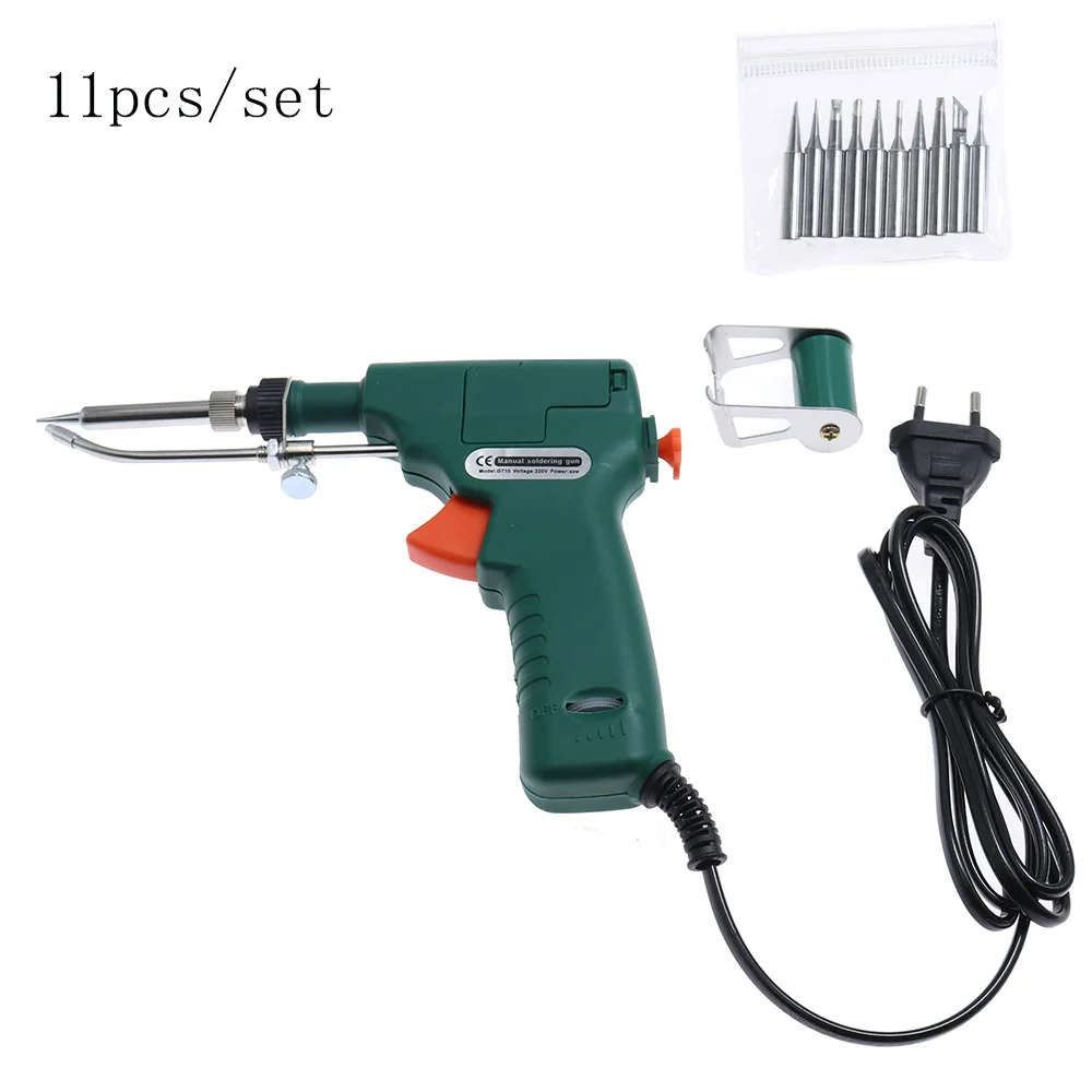 Adjustable Temperature Solder Tin Gun 80W Semi Automatic  Electric Iron Tin Wire Welding Tool 220V