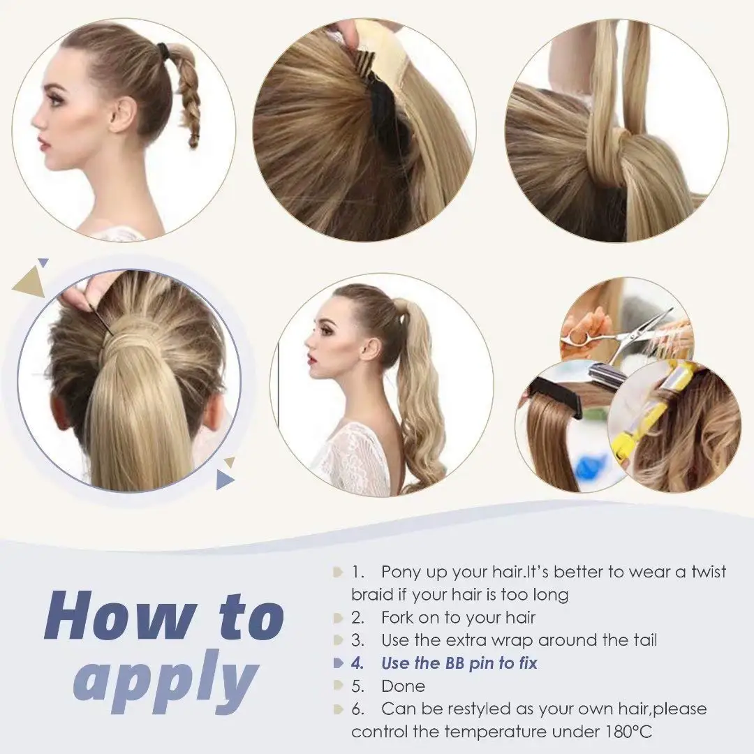 LaaVoo كليب في ذيل حصان الشعر التمديد 100% شعر بشري حقيقي 12-22 بوصة 70 جرام و 80 جرام نسج ذيل حصان مستقيم اللون الطبيعي Balayage #6