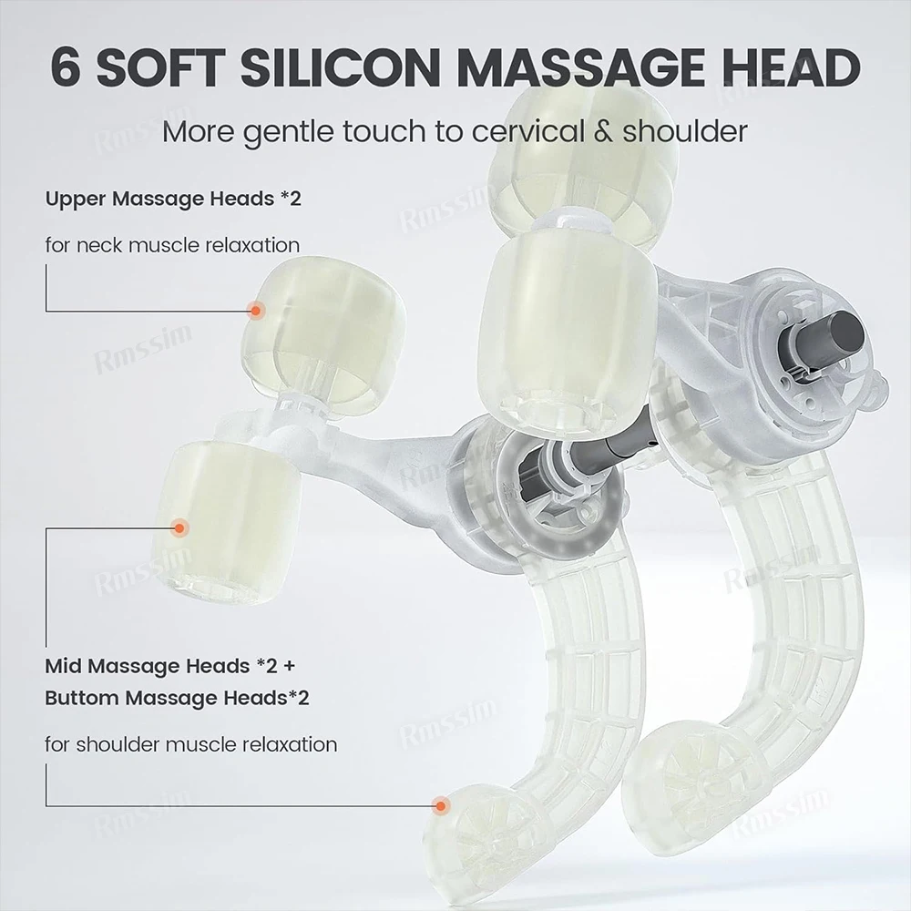 Mini5D-masajeador de espalda Shiatsu profundo, cuello y hombros, relajante muscular, almohada de masaje corporal eléctrica, chal de calefacción