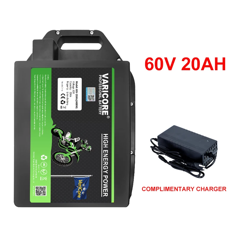 60V batterijen 60V 20AH lithiumbatterij, met 50AH BMS 3000W elektrische scooter motorfiets + oplader