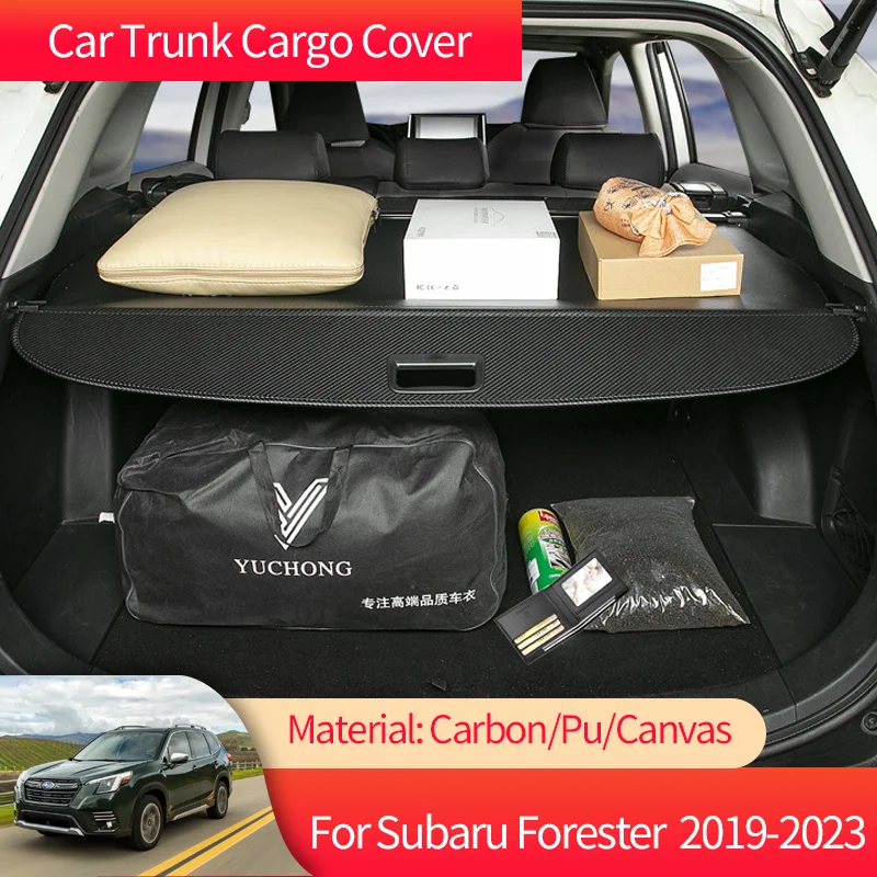 

for Subaru Forester SK MK5 2019~2023 Car Trunk Cargo Cover Luggage Storage Rear Boot Tray Security Shielding Shade Accessories