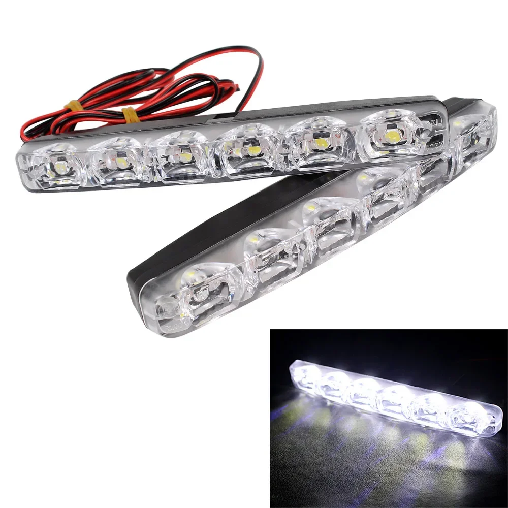 Uniwersalne światła do jazdy dziennej DC 12V DRL 6 diod LED do stylizacji samochodu Samochodowe światła do jazdy dziennej LED — zdjęcie 2