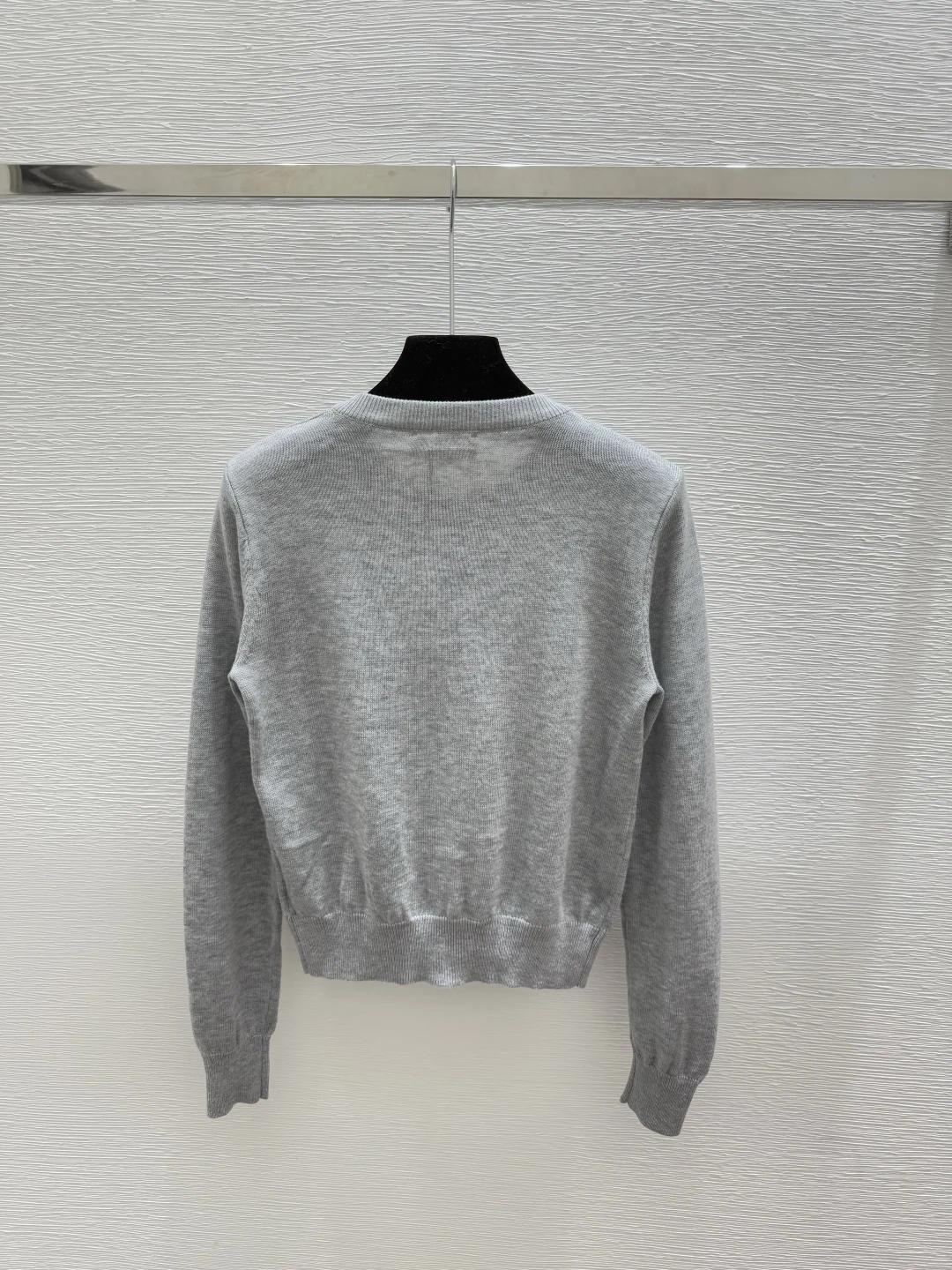 

Осень 2025 г., новый дизайн, женский вязаный топ с длинными рукавами и круглым вырезом