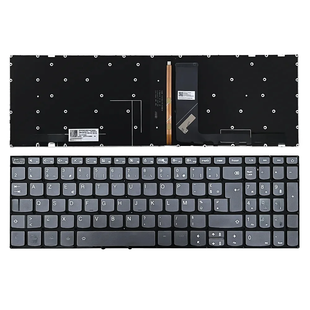 Keyboard Azerty French compatible with Lenovo Ideapad S145-15API S145-15AST with backlight