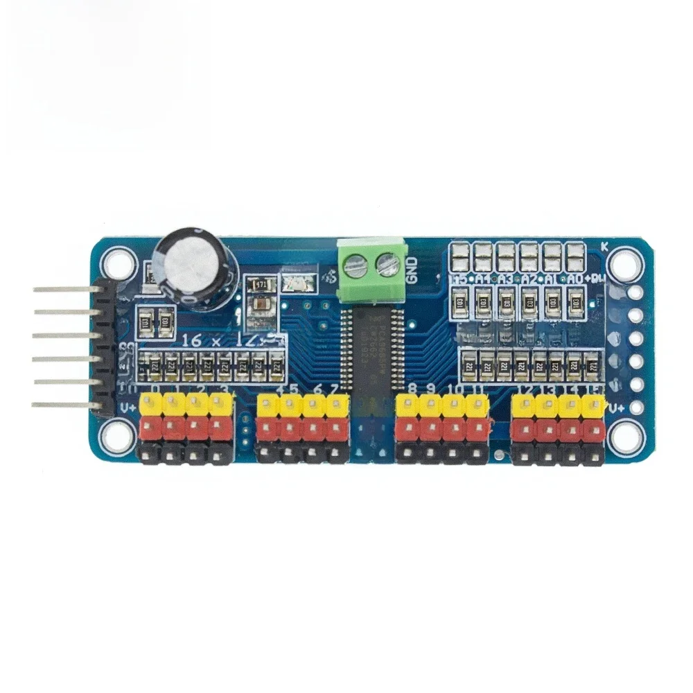 1 Stück PCA9685 16 Kanal 12-Bit PWM Servomotor Treiber I2C Modul Roboter