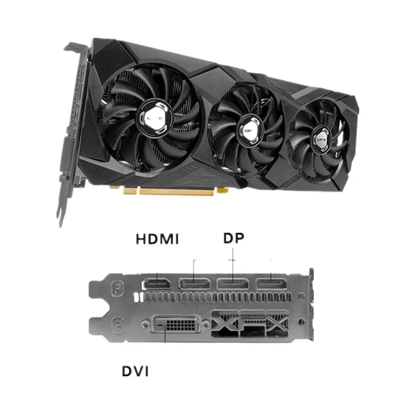 XFX-GPU Radeon AMD Radeon RX590 placa de vídeo, 8GB GDDR5 placas gráficas, GME 580, Desktop PC tela de computador mapa do jogo,