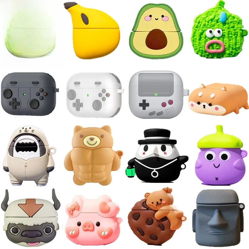 Etui na słuchawki Airpods Pro 2 generacji Cute Cartoon Case For Airpods 1 2 Strawberry Avocado Earphone Cover For Airpods 3 2021 — zdjęcie 2