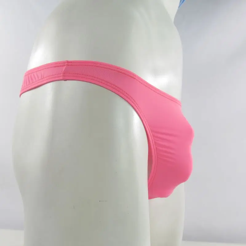 Mens G4582 Sexy Underwear Low Rise Flat front one piece Thong semi c-thru Colors image 3