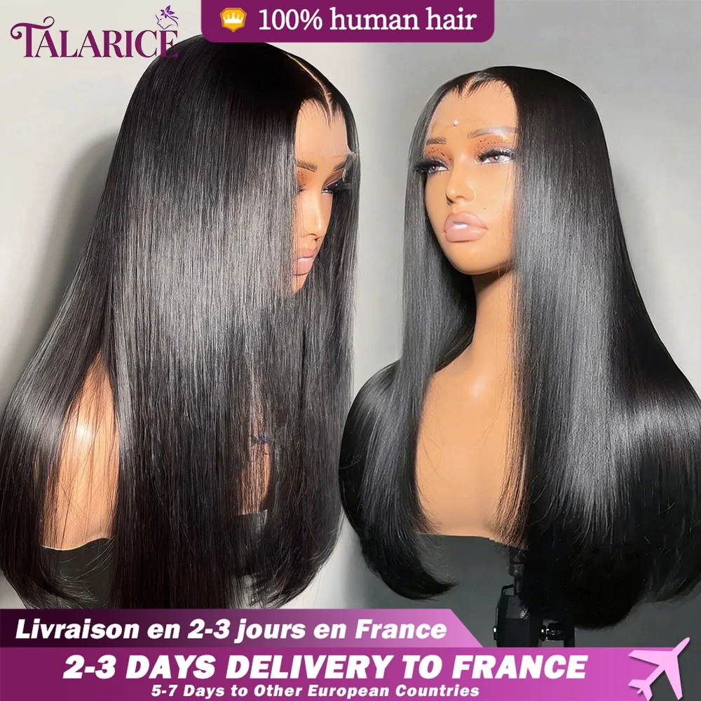 220 Densité 13X6 HD Dentelle Frontale Perruques Cheveux Humains 100% Cheveux Humains Perruques 30 Pouces Droite  Pour Les Femmes 13x6 HD Lace Frontal Wig Livraison 3 Jours France Pré Plumé