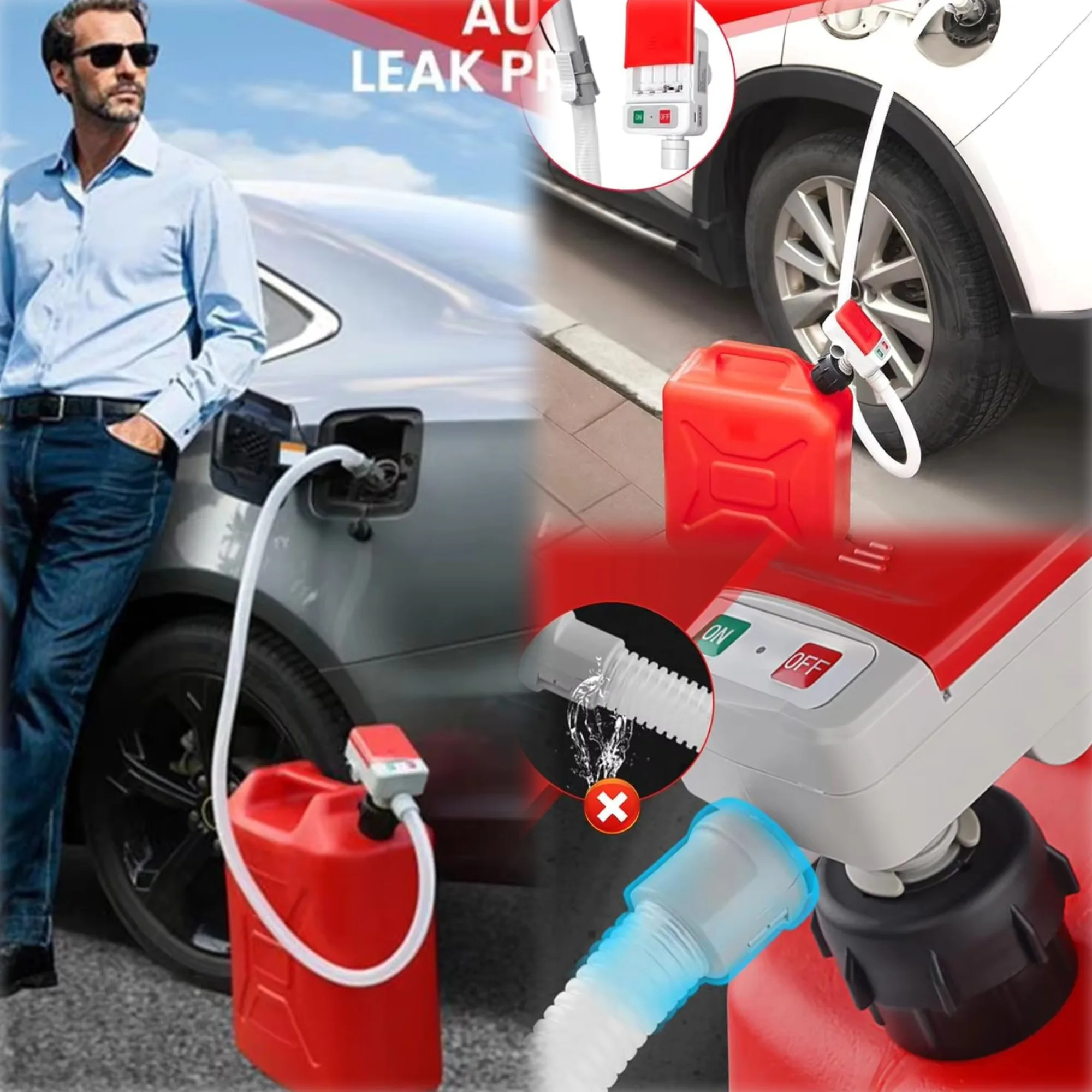 

Новый портативный электрический всасывающий топливный насос, датчик автоматической остановки, защита от утечек, 3 адаптера, подходят для большинства перекачивающих насосов топливного бака ﻿