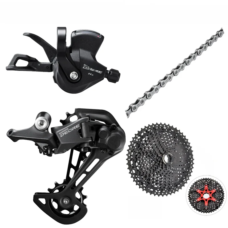 AliExpress Shimano SHIMANO DEORE M5100 1X11Speed Groupset RAPIDFIRE PLUS Shifting Lever Rear Derailleur Sunshine MTB Bike Cassette 46T 50T 52T