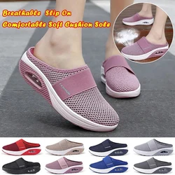 2024 Vintage Anti-slip Casual Women Wedge Breathable Diabetic Slippers Summer Sandals Vintage Casual Female Platform Retro Shoes