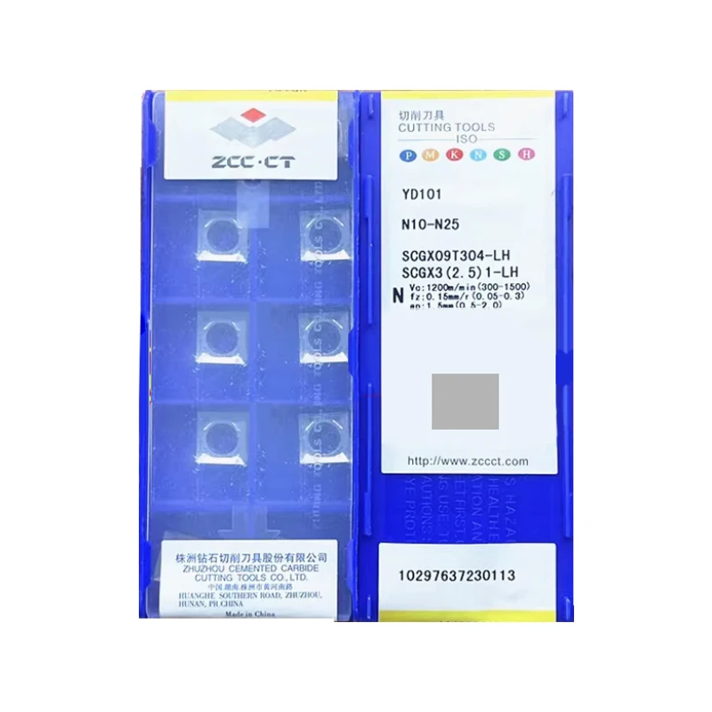 

ZCC.CT SCGX09T302 SCGX09T304 SCGX09T308 SCGX120404 SCGX120408 LC LH YD101 Carbide Inserts for Aluminum CNC Machining Blades