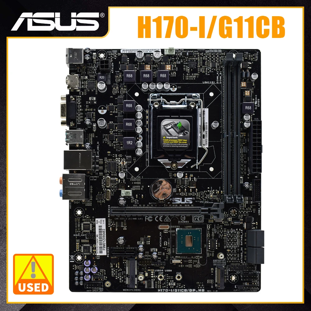 

LGA 1151 Motherboard DDR4 ASUS H170-I/G11CB/DP_MB Support Core i7 i5 i3 Cpus Intel H170 Chipset HDMI USB3.0 PCI-E X16