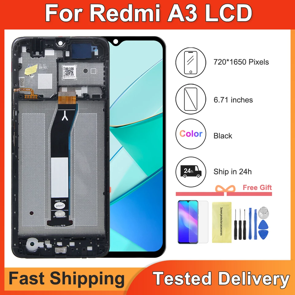 6.71'' Screen For Xiaomi Redmi A3 Lcd Display Touch Screen with