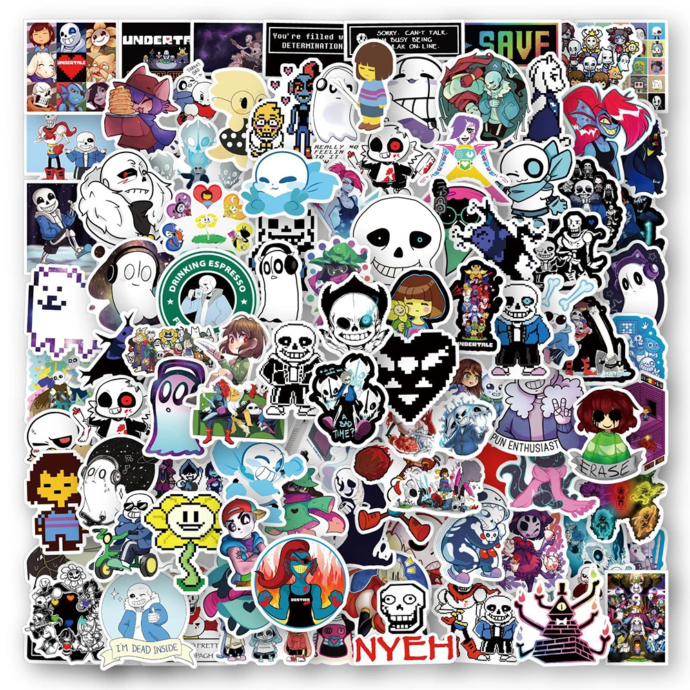 

10/30/50/100 Game Undertale Stickers Cartoon Graffiti Decals Kids Toy DIY Laptop Phone Fridge Notebook Suitcase Car Cool Sticker