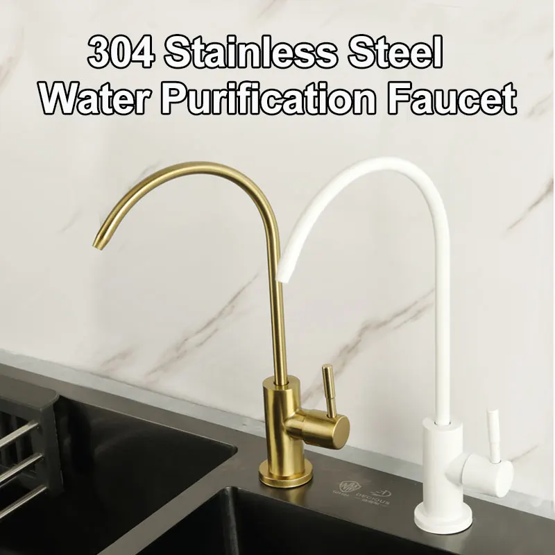 Golden Reverse Osmosis Filter Faucet Kitchen Purifier Water Tap Direct Drinking Faucet