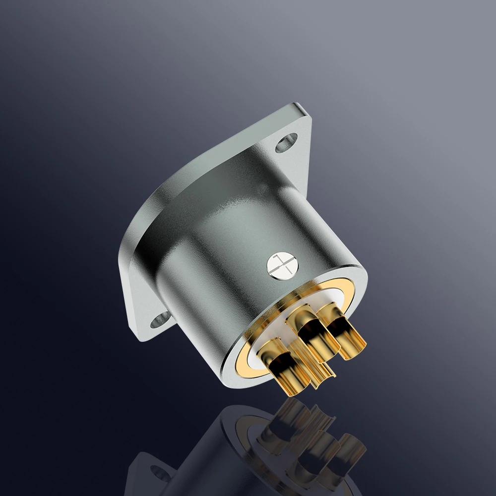 Viborg-Adaptateur de prise XLR en cuivre pur, plaqué or 24 carats, 3 broches, châssis mâle, monté sur panneau, soudure, CM201G