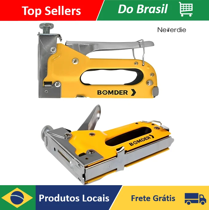 Grampeador Tapeceiro Profissional Pistola de Grampos 3 em 1 Manual Ajuste de Pressão - Neverdie Store