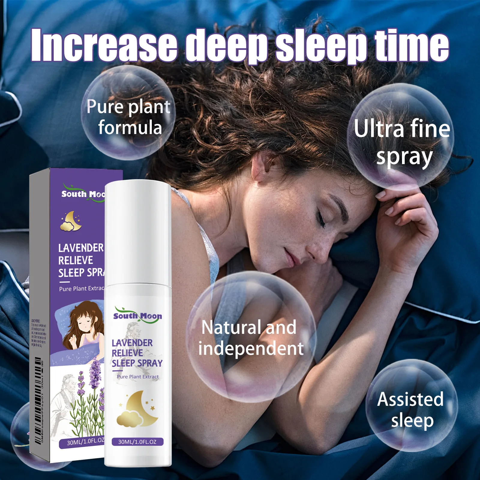 Deep Sleep Spray Improve Sleep Quality Stress Anxiety Headache Relief Insomnia Treatment Aromatherapy Nighttime Sleep Aids Spray