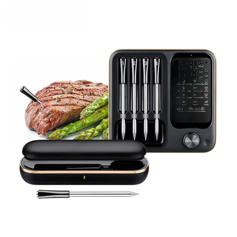 INKBIRD Echt draadloze vleesthermometer 2-types waterdichte digitale voedselthermometer voor kalkoen Rundvlees Rotisserie Grill Oven BBQ - afbeelding 2