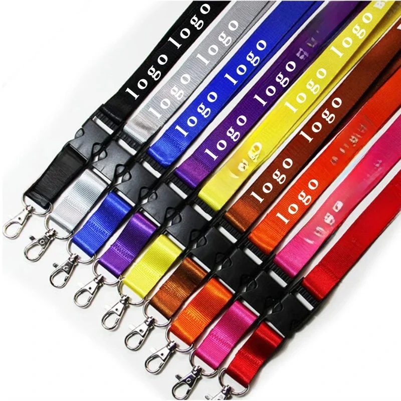 100 STKS Gratis Aangepaste Lanyard Aangepast Patroon/LOGO Hals Hangend Touw Kleurrijke Afdrukken DIY Bandjes 2 CM Breedte - afbeelding 2