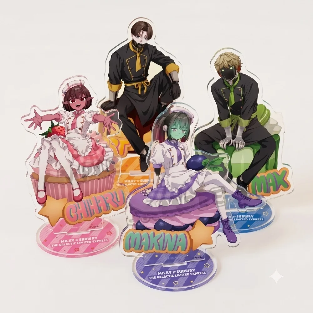 1Pc Anime Milky Subway Acrylic Figure Stand Keychain Makina Kyoko Kurt Bag Hanging Ornament Fans Gift